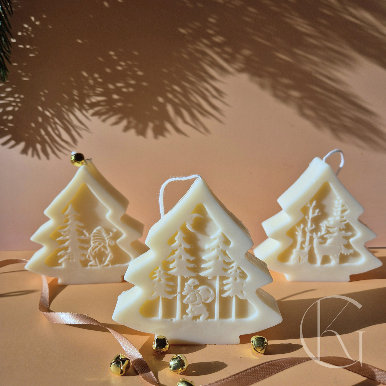 KERSTBOOM KAARS MET AFBEELDING