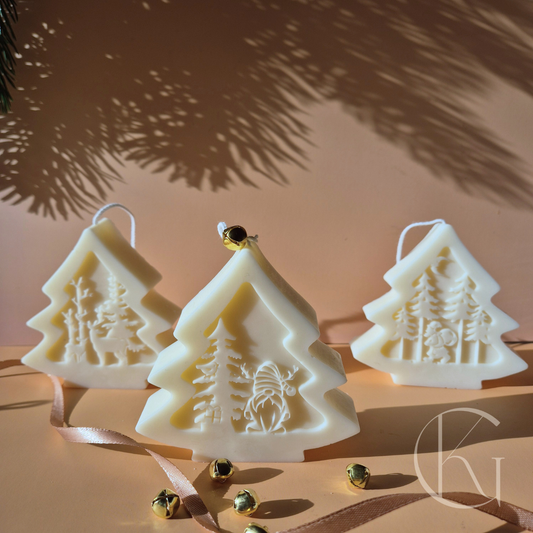 KERSTBOOM KAARS MET AFBEELDING