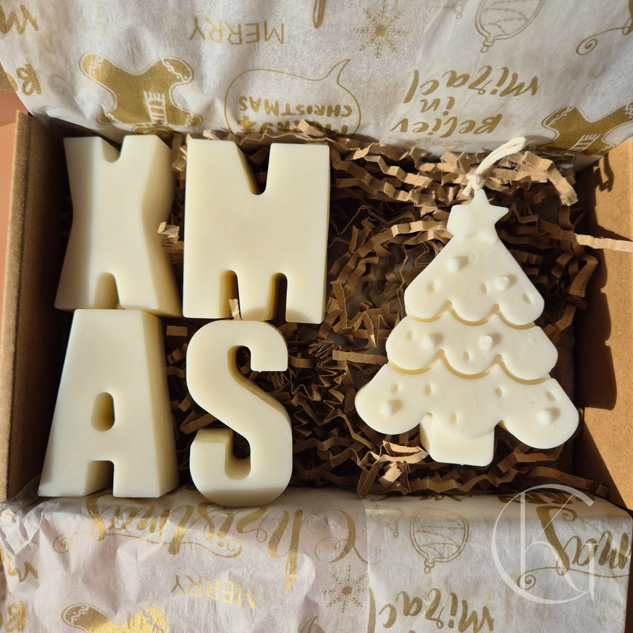 KERSTBOX: XMAS Kaarsletters + Kerstkaarsje
