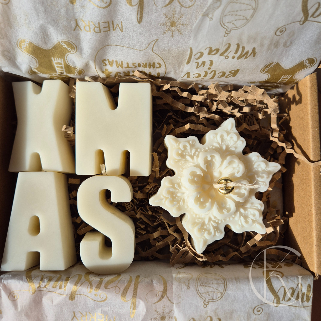 KERSTBOX: XMAS Kaarsletters + Kerstkaarsje